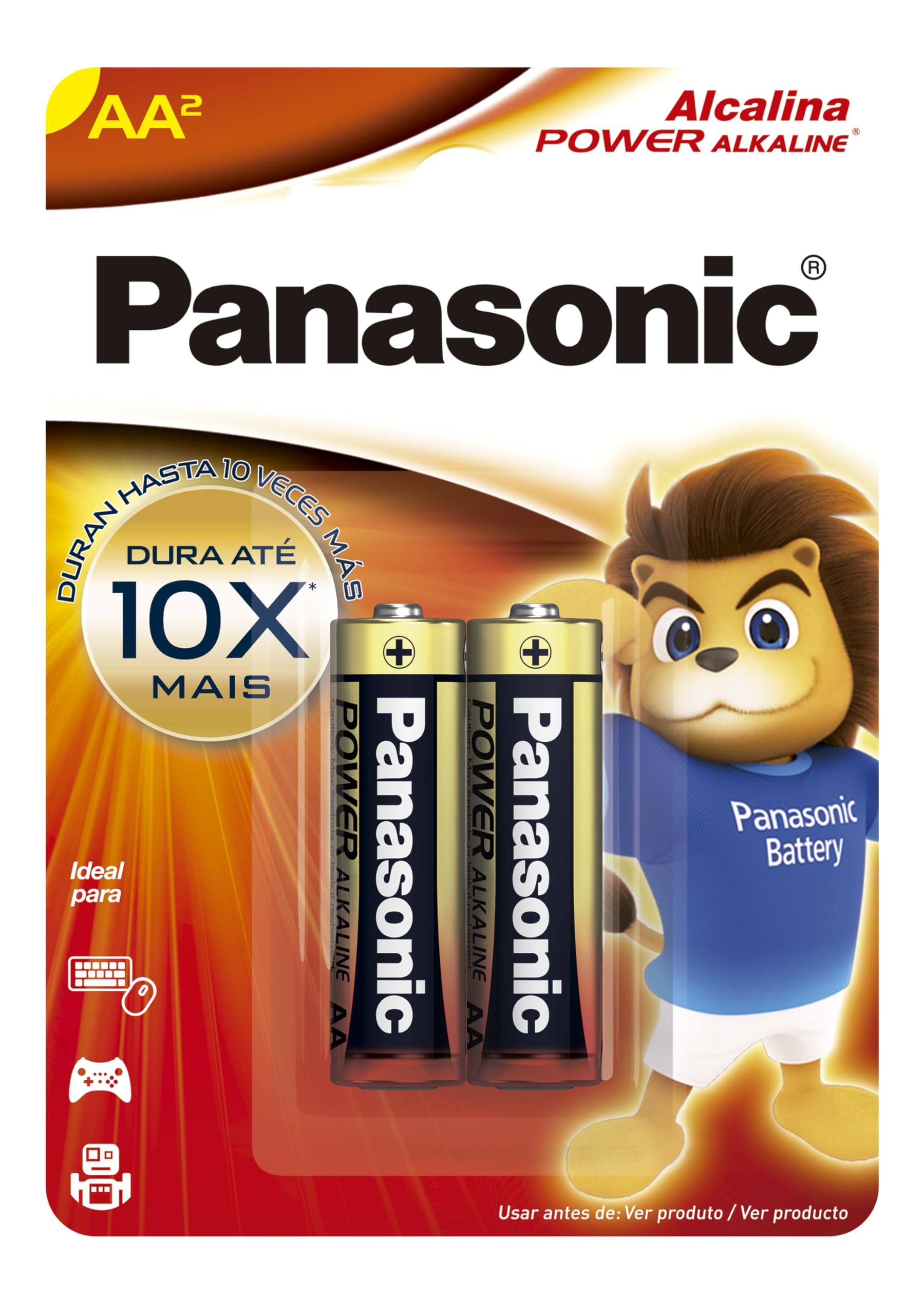 Panasonic Pilha Alcalina Lr6Xab/2B Cinzaaa (Pequena) : Amazon.com